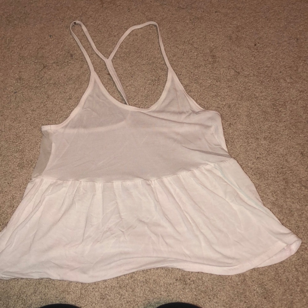 White peplum tank top